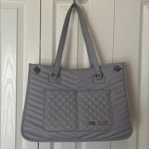 Steve Madden grayish purple tote bag. Short and long handles